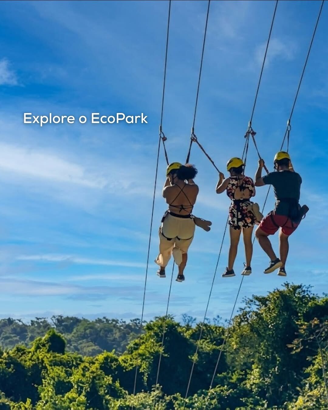 Tirolesa no EcoPark do Lagos do Vale